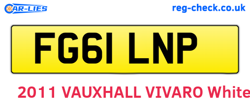 FG61LNP are the vehicle registration plates.