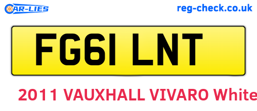 FG61LNT are the vehicle registration plates.