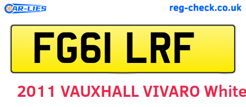 FG61LRF are the vehicle registration plates.