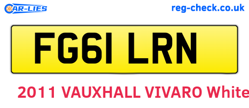 FG61LRN are the vehicle registration plates.