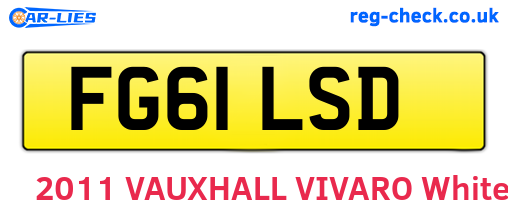 FG61LSD are the vehicle registration plates.
