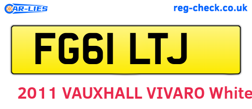 FG61LTJ are the vehicle registration plates.
