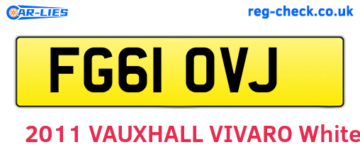 FG61OVJ are the vehicle registration plates.