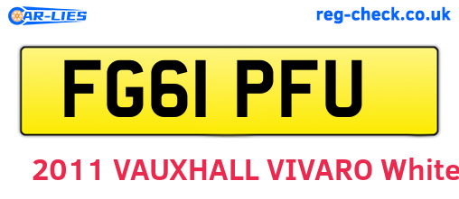 FG61PFU are the vehicle registration plates.