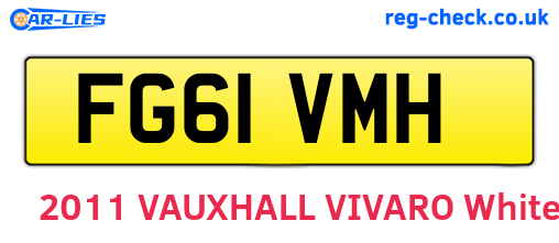 FG61VMH are the vehicle registration plates.