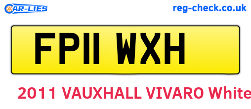 FP11WXH are the vehicle registration plates.