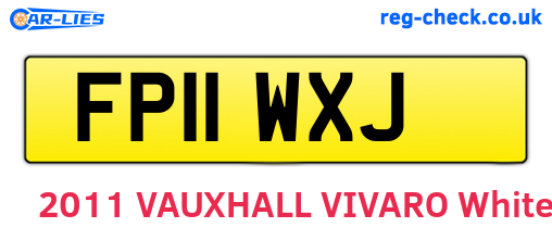 FP11WXJ are the vehicle registration plates.