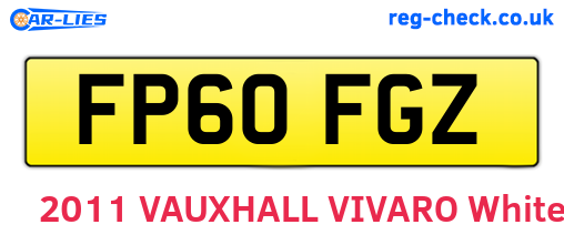 FP60FGZ are the vehicle registration plates.