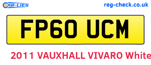 FP60UCM are the vehicle registration plates.