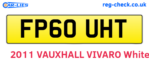 FP60UHT are the vehicle registration plates.
