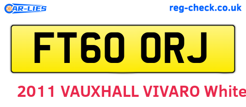 FT60ORJ are the vehicle registration plates.