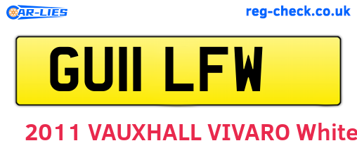 GU11LFW are the vehicle registration plates.