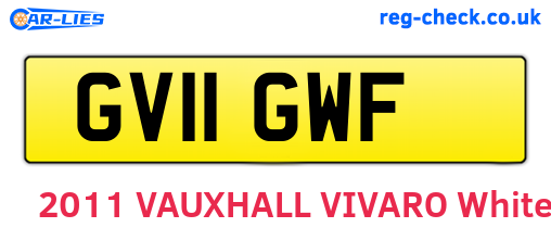 GV11GWF are the vehicle registration plates.