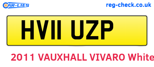 HV11UZP are the vehicle registration plates.
