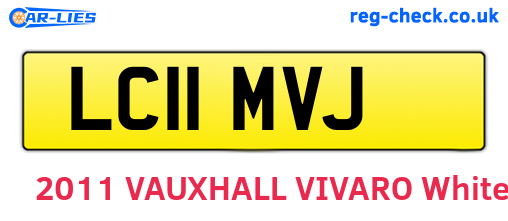 LC11MVJ are the vehicle registration plates.