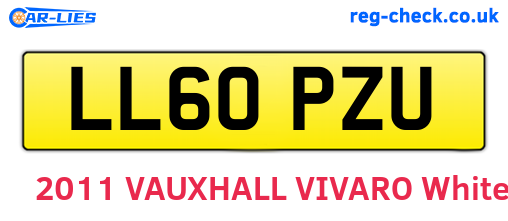 LL60PZU are the vehicle registration plates.