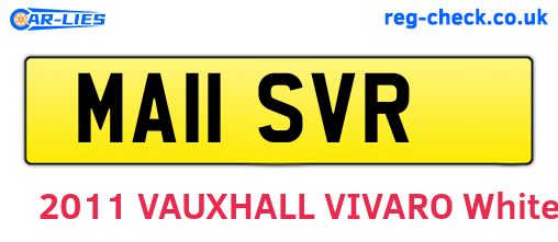 MA11SVR are the vehicle registration plates.
