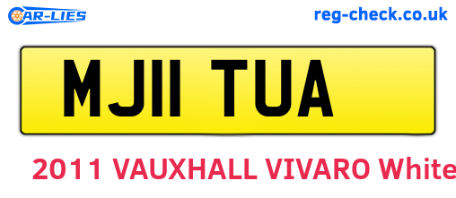 MJ11TUA are the vehicle registration plates.