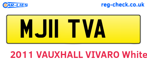 MJ11TVA are the vehicle registration plates.