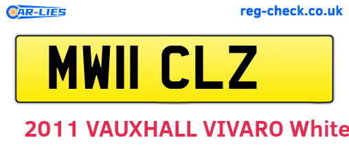 MW11CLZ are the vehicle registration plates.