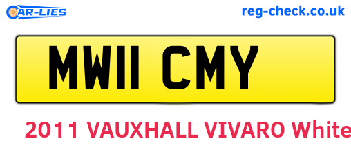 MW11CMY are the vehicle registration plates.