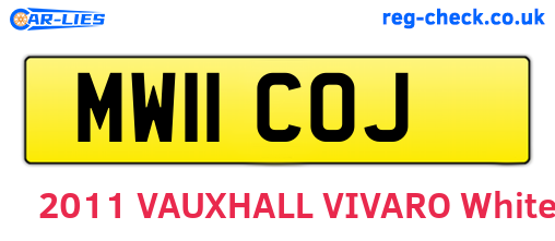 MW11COJ are the vehicle registration plates.