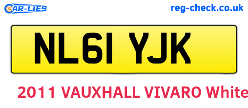 NL61YJK are the vehicle registration plates.