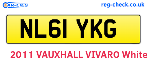 NL61YKG are the vehicle registration plates.