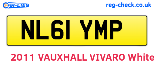 NL61YMP are the vehicle registration plates.