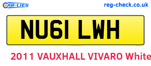 NU61LWH are the vehicle registration plates.