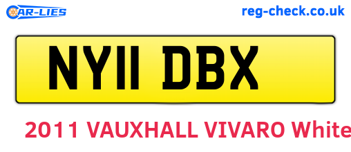 NY11DBX are the vehicle registration plates.