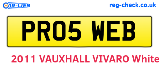PR05WEB are the vehicle registration plates.