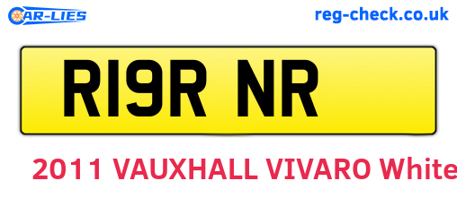 R19RNR are the vehicle registration plates.