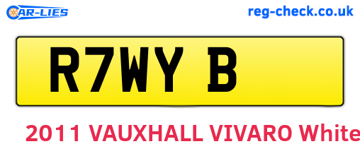 R7WYB are the vehicle registration plates.