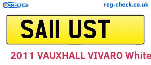 SA11UST are the vehicle registration plates.