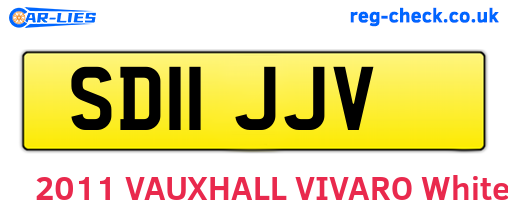 SD11JJV are the vehicle registration plates.