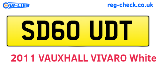 SD60UDT are the vehicle registration plates.
