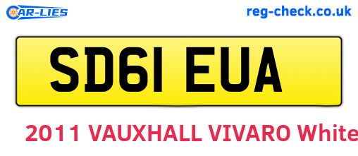 SD61EUA are the vehicle registration plates.
