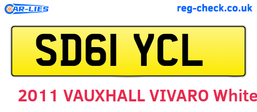 SD61YCL are the vehicle registration plates.