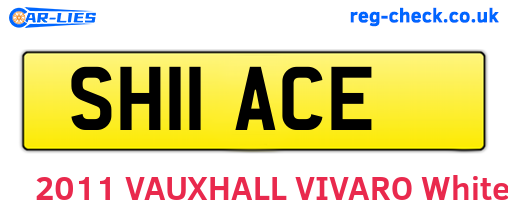 SH11ACE are the vehicle registration plates.
