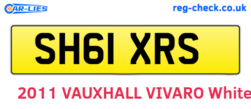 SH61XRS are the vehicle registration plates.