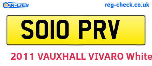 SO10PRV are the vehicle registration plates.
