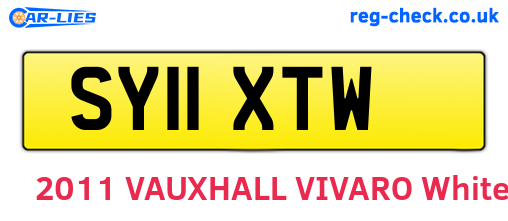 SY11XTW are the vehicle registration plates.