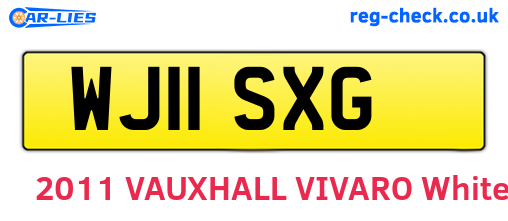 WJ11SXG are the vehicle registration plates.