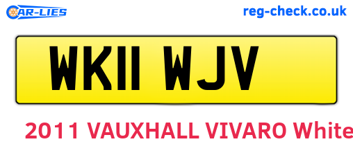 WK11WJV are the vehicle registration plates.