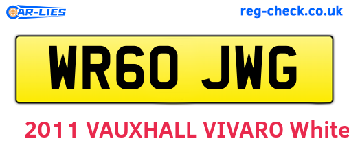 WR60JWG are the vehicle registration plates.