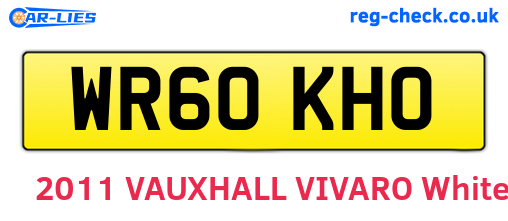 WR60KHO are the vehicle registration plates.