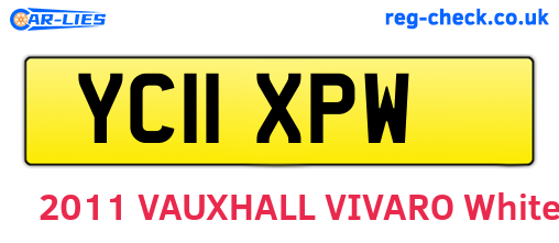 YC11XPW are the vehicle registration plates.