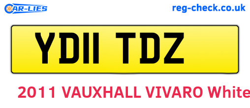 YD11TDZ are the vehicle registration plates.