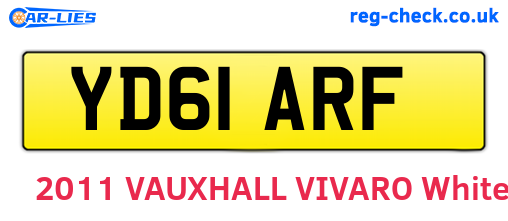 YD61ARF are the vehicle registration plates.
